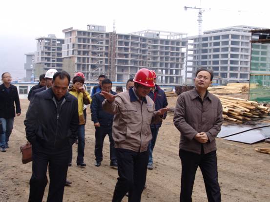 青海省商務廳尚玉龍廳長一行蒞臨臨空曹家堡保稅物流中心建設(shè)工地檢查指導工作